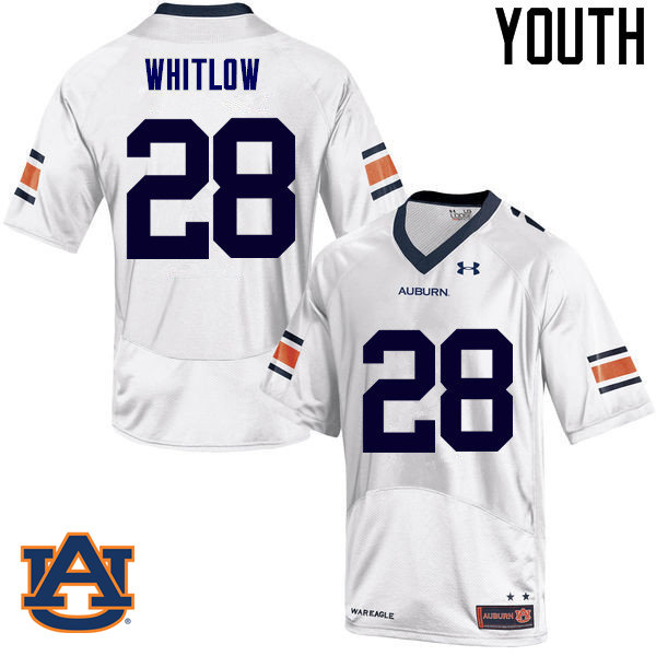 Youth Auburn Tigers #28 JaTarvious Whitlow College Football Jerseys Sale-White